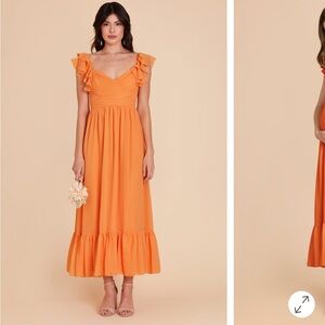 NWT Birdy Grey Michelle size XS apricot orange tea length bridesmaid dress prom